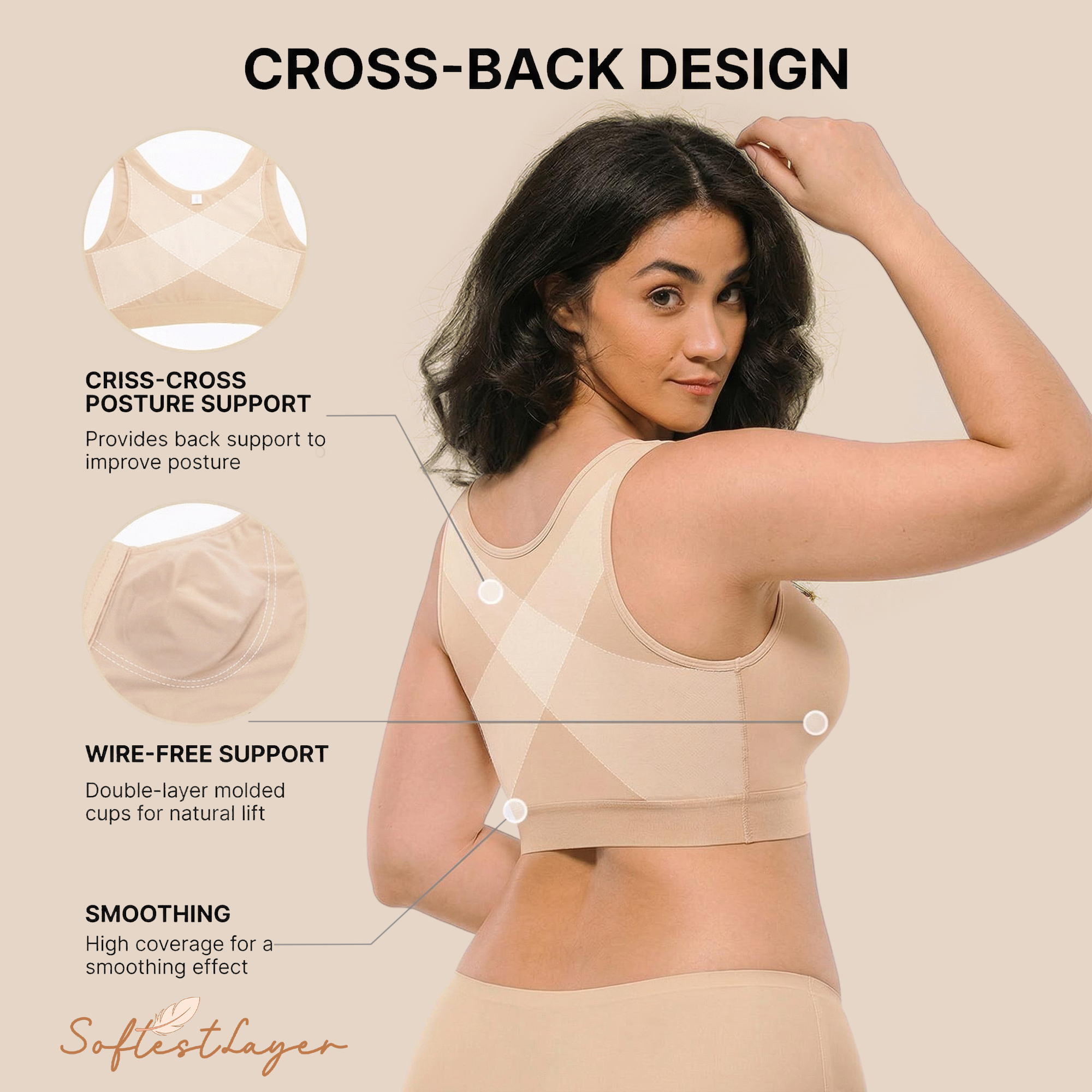 SoftestLayer™ - Unlined Back Support Bra