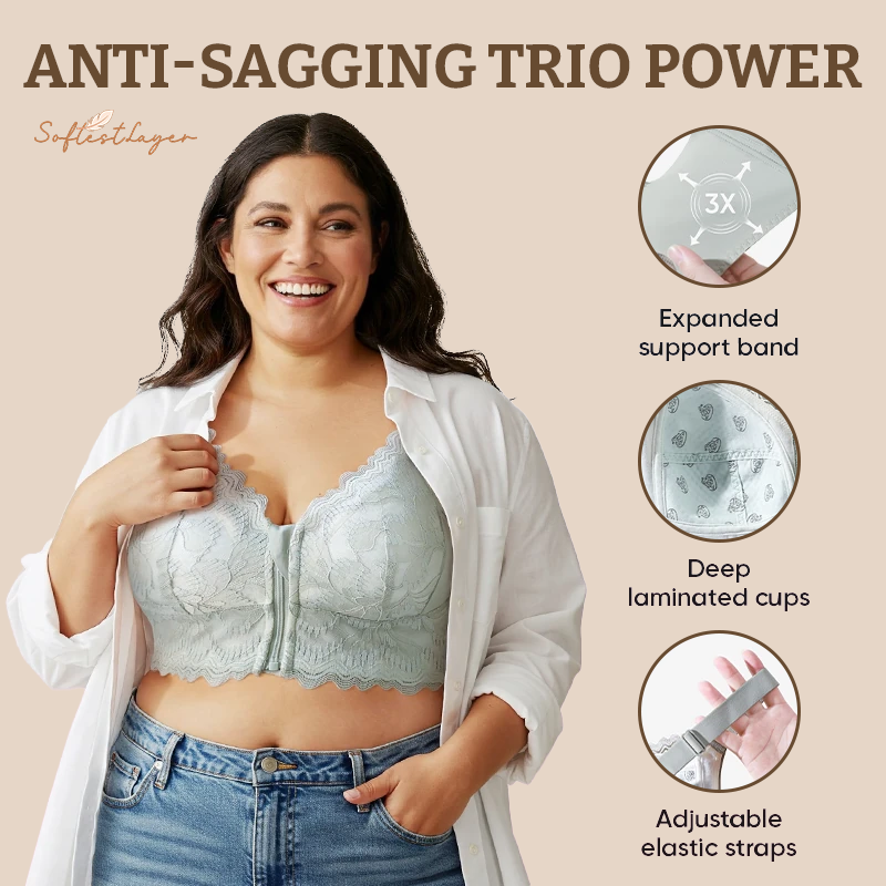 SoftestLayer™ - Ultra Soft Front Zip Wireless Lifting Bra