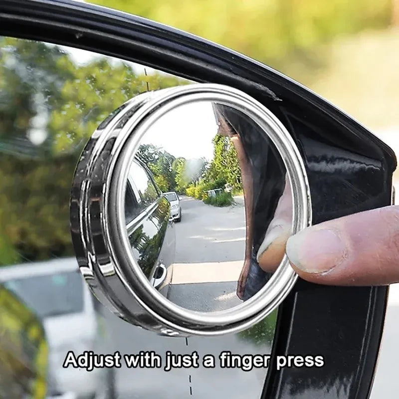 2Pcs 360 Degree Adjustable Blind Spot Mirror Car Auxiliary Rearview Convex Mirror