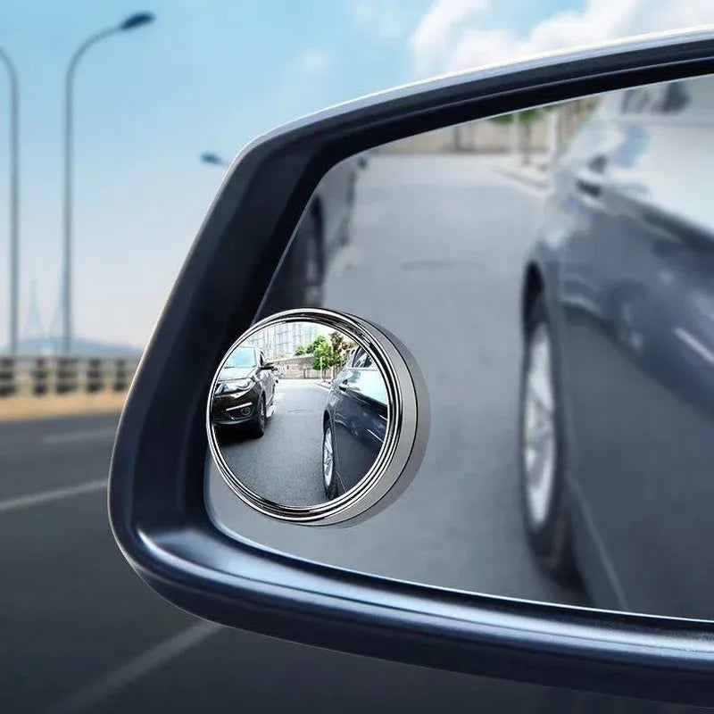 2Pcs 360 Degree Adjustable Blind Spot Mirror Car Auxiliary Rearview Convex Mirror