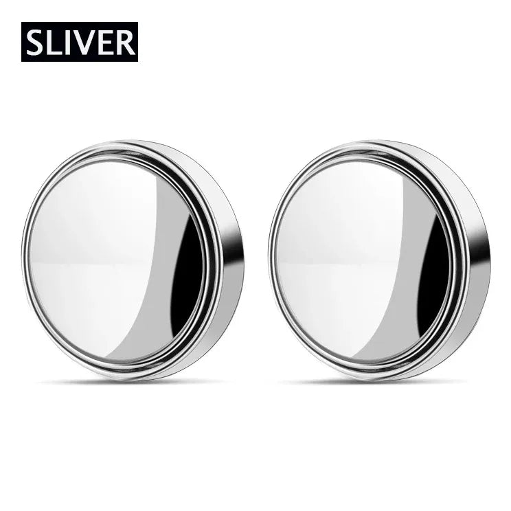 2Pcs 360 Degree Adjustable Blind Spot Mirror Car Auxiliary Rearview Convex Mirror