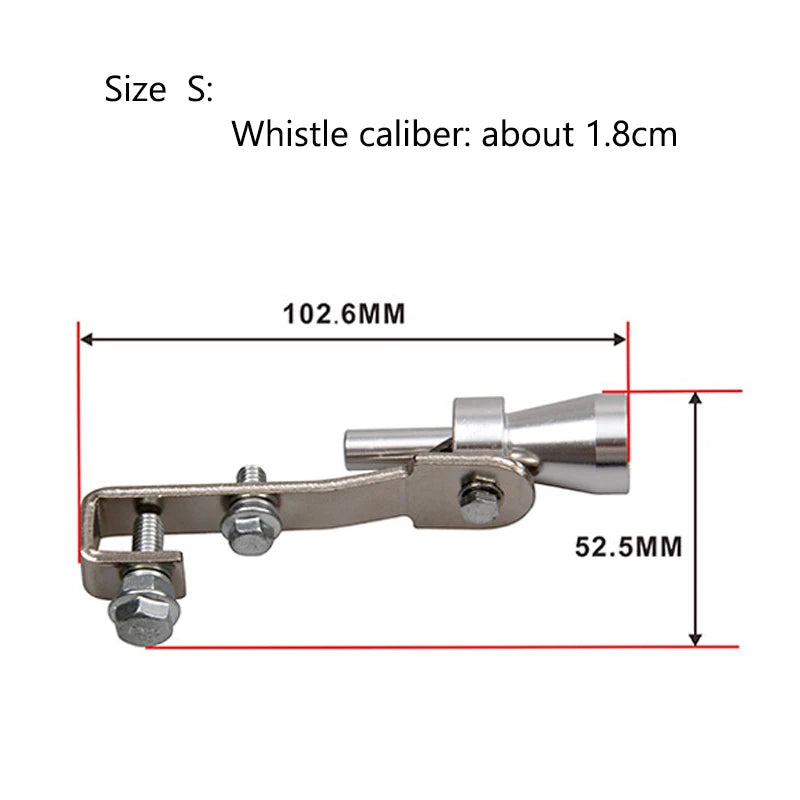 Universal Car Size S 18mm Turbo Sound Whistle Muffler Exhaust Pipe Auto Blow