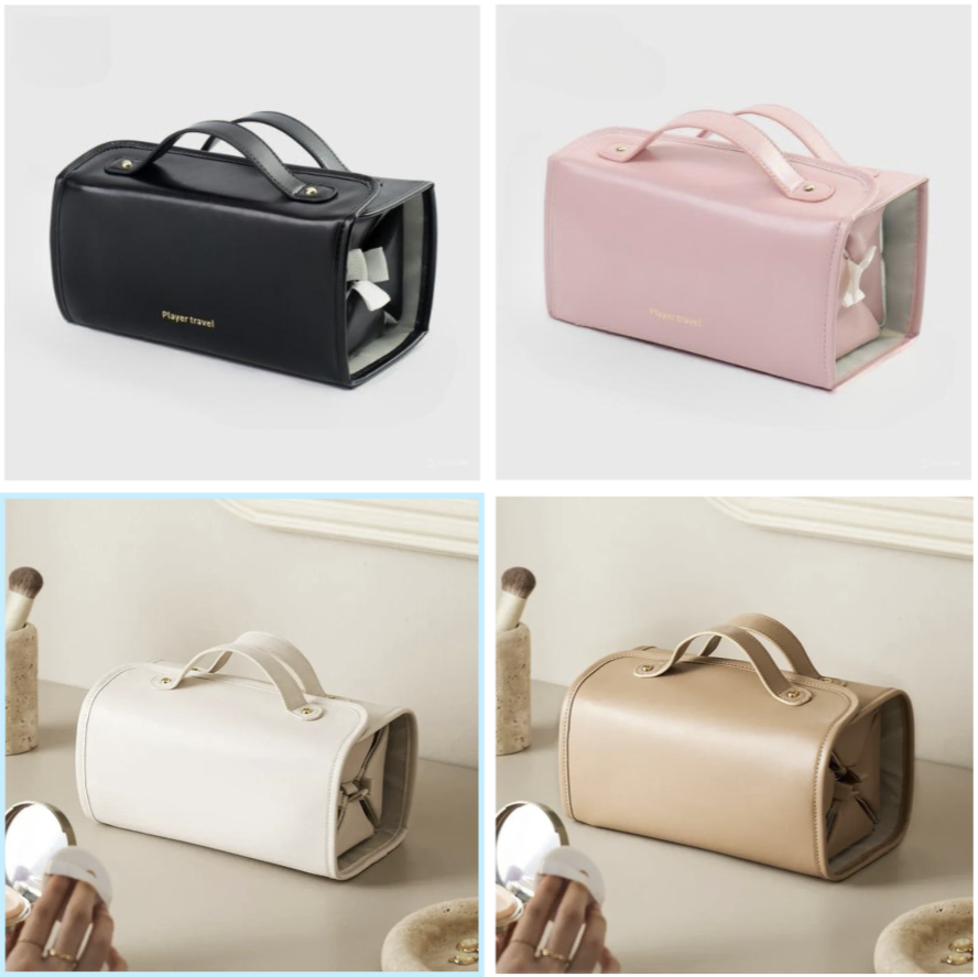 TODAY 49% OFF Leather Waterproof Cosmetic Bag