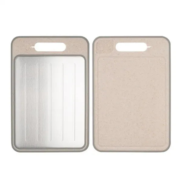Safe Cutting Board Double Chopping Board with Defrosting Tray Grater Sharpener Kitchen Cutting Board