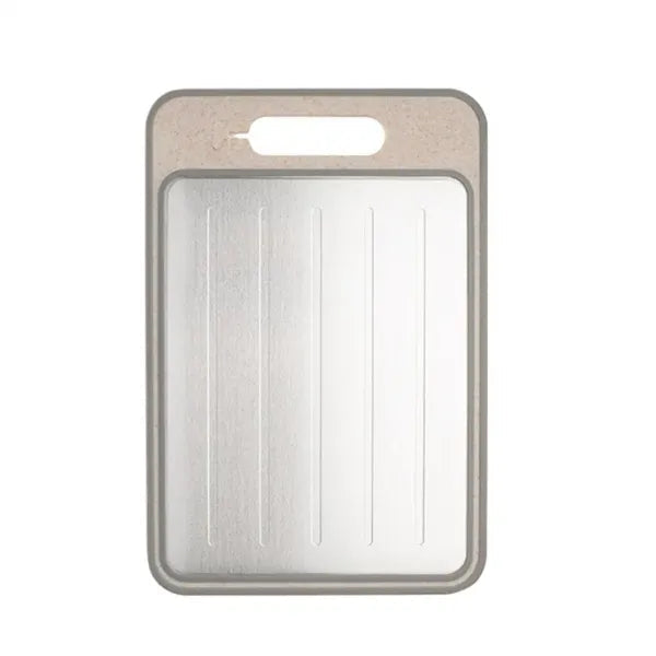 Safe Cutting Board Double Chopping Board with Defrosting Tray Grater Sharpener Kitchen Cutting Board
