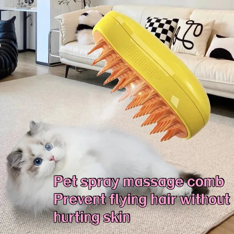 Pet Steam Brush Cats Comb Wool Cat Brush 3in1 Electric Spray Cat Hair Brushes Massage Grooming Hair Removal Combs Pet Products