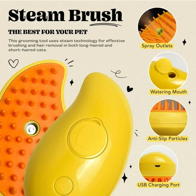 Pet Steam Brush Cats Comb Wool Cat Brush 3in1 Electric Spray Cat Hair Brushes Massage Grooming Hair Removal Combs Pet Products