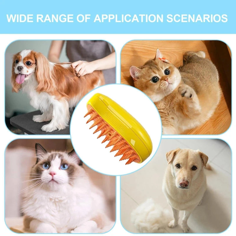 Pet Steam Brush Cats Comb Wool Cat Brush 3in1 Electric Spray Cat Hair Brushes Massage Grooming Hair Removal Combs Pet Products