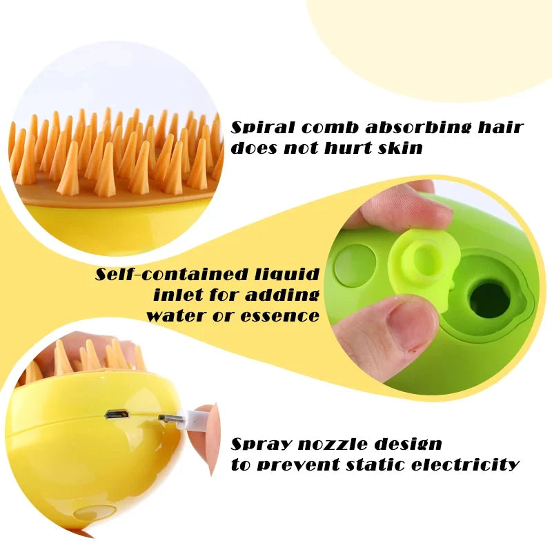 Pet Steam Brush Cats Comb Wool Cat Brush 3in1 Electric Spray Cat Hair Brushes Massage Grooming Hair Removal Combs Pet Products